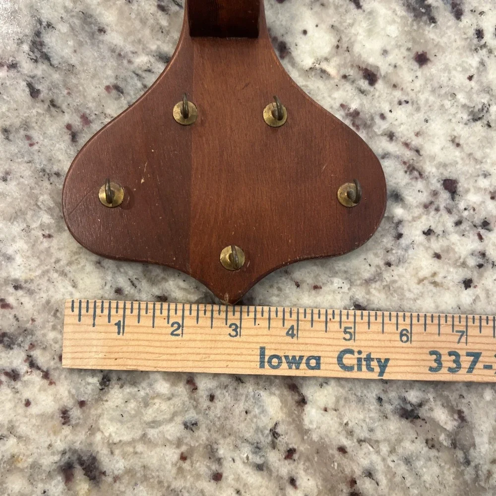 Wooden Slotted Mail Bill Letter Sorter Holder Organizer Wood Key Holder Vintage